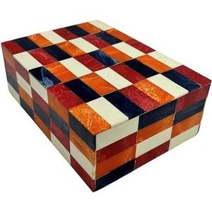 Boîte de rangement élégante en résine faite à la main avec intérieur en MDF pour la décoration de la maison, cadeau et organisation de table - Product Image 1