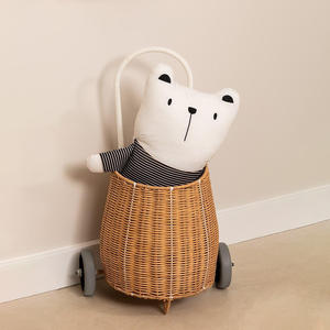 Cestas de almacenamiento para niños, carritos de bebé, cestas de ratán, bolsas de transporte escolares, maletas con ruedas, cestas con ruedas. - Product Image 1