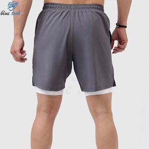 Men Workout <b>Shorts</b> Polyester Spandex Gym Training <b>Shorts</b> Breathable Running Fitness <b>Shorts</b> With Drawstring And Side Pockets - Product Image 2