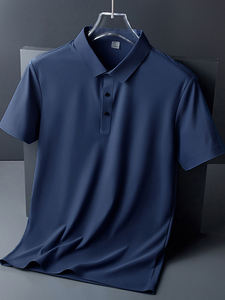 เสื้อโปโลคอปกแบบใหม่สำหรับผู้ชาย ดีไซน์กระดุม  สีสันปรับแต่งได้  เสื้อโปโลแขนสั้นลำลองใส่สบายสำหรับฤดูร้อน - Product Image 4
