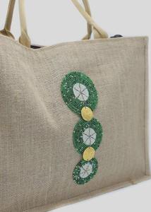 Bolsa de Yute a Rayas de Suministro Directo de Fábrica, Bolsa Ecológica Reutilizable para Empaque de Regalos y Tiendas Boutique, Disponible para la Venta - Product Image 2