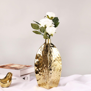 Art decor Tabletop <b>Vase</b> <b>Gold</b> Finish Handmade Custom Shape Decorative Flower <b>Vase</b> for Wedding Home Living Area Decor - Product Image 3