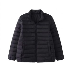 Ventes en gros OEM, manteaux d'hiver noirs personnalisés, 220 GSM, manteaux en duvet pour hommes, veste en tissu de haute qualité pour hommes - Product Image 4