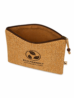 Pochette de voyage plate en jute écologique 10x7 pouces avec fermeture éclair 60g pour le rangement de fournitures de bureau, de cosmétiques et comme cadeau