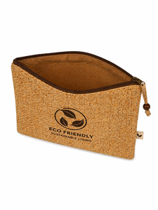 Bolsa de Viaje Plana de Yute Ecológica de 10x7 Pulgadas con Cierre, 60 g, para Almacenamiento de Artículos de Oficina, Cosméticos y Regalos - Product Image 3