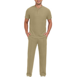 Conjunto Deportivo de Verano para Hombre de Dos Piezas, 100% Algodón de Alta Calidad, Ligero, Transpirable, de Secado Rápido, con Logotipo Personalizable - Product Image 3