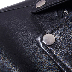 Custom Men Black Genuine <b>Leather</b> <b>Jacket</b> Slim Fit Motorcycle Biker <b>Jacket</b> Waterproof Windproof Premium Cowhide Zipper <b>Winter</b> Coat - Product Image 6