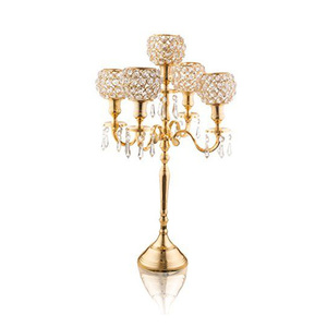 Candélabre sans flamme multi-bras en fer forgé, style européen haut de gamme, fait main, pour décorations de Noël, de table à manger et de console - Product Image 3