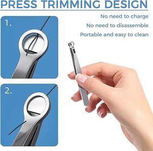 Pince à épiler professionnelle pour poils du nez, en acier inoxydable, pointe fine, droite, réutilisable pour une épilation précise - Product Image 4
