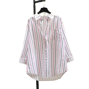 Blusa de punto transpirable de alta calidad para mujer, de manga media, con patrón liso, talla grande, de poliéster, la mejor ropa al por mayor - Product Image 2
