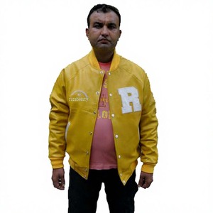 Blouson universitaire réversible en laine de baseball personnalisé, style Letterman, respirant, avec logo brodé fini, qualité supérieure - Product Image 1