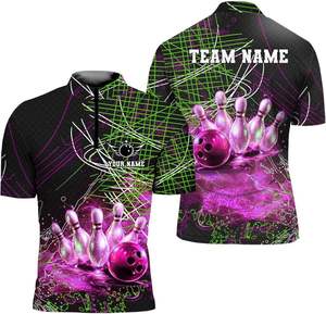 Oem Sublimation Half Sleeve Casual Tee Mens Shirts T-Shirt New Design Casual Polo Tshirt Own Wholesale <b>Bowling</b> Shirt - Product Image 2