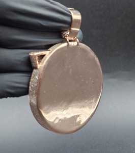 Colgante de Lujo Personalizado con Nombre, de Plata 925 Bañada en Oro, con Moissanita, Estilo HipHop, Diseño de Paisaje Urbano Helado, Palmera y Atardecer, para Rapper - Product Image 6