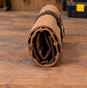 Bolsa enrollable de cuero premium para herramientas, organizador de herramientas manuales para mecánicos y técnicos, personalización de marca OEM a precio razonable. - Product Image 4