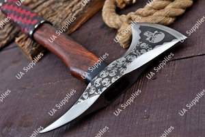 Industrial Carbon Steel Viking Skull <b>Axe</b> Forged Rosewood Handle Leather Grip Outdoor <b>Camping</b> Hunting Wood Splitting OEM ODM - Product Image 2