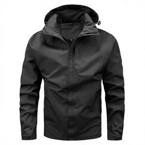 Chaqueta de lujo para hombre estilo safari con capucha y cremallera, impermeable, lavada, teñida, cortavientos, de diseñador, para primavera, al por mayor - Product Image 1