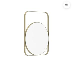 Modern Round Brass Framed Wall <b>Mirror</b> Decorative Home Accent for Living Room Bedroom - Product Image 2