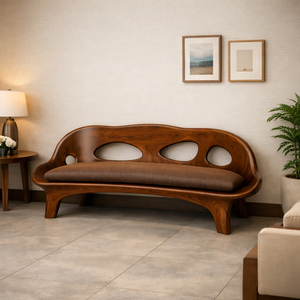 Handcraft Solid Wooden Hallway <b>Bench</b> Organic Wooden <b>Bench</b> Sculptural Design For Home Customized Design Supported - Product Image 1