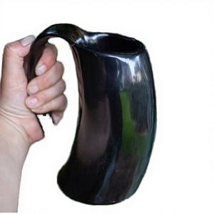 Dropshipping : Cornes à boire vikings originales, artisanales et polies, en corne de buffle naturelle, Mug viking et Chope à bière, style vintage - Product Image 1