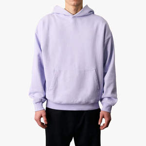 Winter 100% Cotton Plain Dyed Oversized Heavyweight <b>Hoodie</b> Men's Custom Design Causal Wear Drop Shoulder Pullover Trendy <b>Hoodie</b> - Product Image 1
