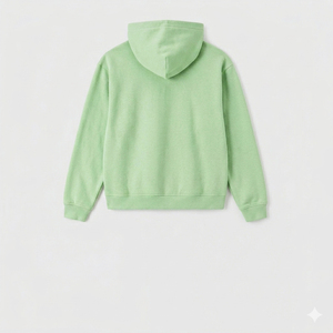 Sudadera con Capucha Unisex Verde Claro, Estilo Holgado para Otoño, 100% Algodón, Tejido de Felpa, Manga Larga, Sudaderas con Capucha para Hombre - Product Image 6