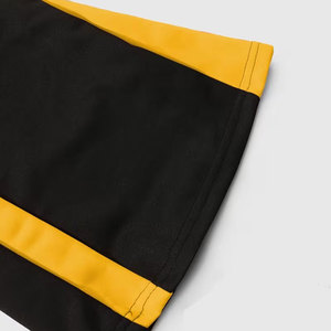 Pantalon de jogging décontracté pour homme, noir et jaune, broderie dragon, taille élastique avec cordon de serrage, en polyester mi-lourd, idéal pour l'automne - Product Image 3