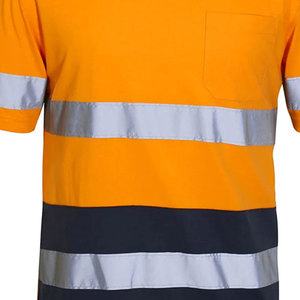 <b>Hi</b> <b>Vis</b> Safety <b>T</b> <b>Shirt</b> Breathable Quick Dry Short Sleeve <b>T</b>-<b>shirt</b> High Visibility Reflective Safety <b>T</b>-<b>shirt</b> Construction <b>T</b> <b>Shirt</b> - Product Image 3