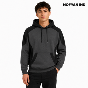 Sweat à capuche ample et décontracté à design personnalisé, manches longues, 100 % coton, séchage rapide, respirant, mode hiver, chaud - Product Image 5