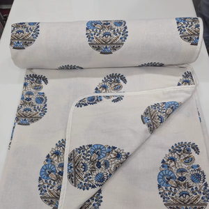 100% Cotton Dohar Hand Block Printed Beautiful Blanket Cotton Soft Printed Dohar Hand Block Print Boho Jaipuri Blanket Dohar - Product Image 1