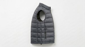 Chaleco Acolchado de Invierno para Hombre de Calidad Premium, Cuello Alto, Cortavientos, Informal, Color Sólido, Relleno de Poliéster, Cierre de Cremallera - Product Image 3
