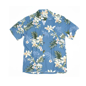 Chemise boutonnée à fleurs pour homme, en lin doux, motif floral, tenue décontractée pour les vacances, qualité supérieure, livraison directe d'usine - Product Image 1