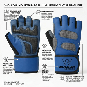 Gants de musculation durables à demi-doigts, confortables, antidérapants, pour l'entraînement, le fitness et la gym. - Product Image 3