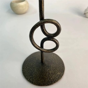 Portavelas Espiral de Metal Forjado Hecho a Mano de Alta Calidad, Exhibidor de Velas de Mesa, Portavelas Decorativo de Metal de Lujo para H - Product Image 2