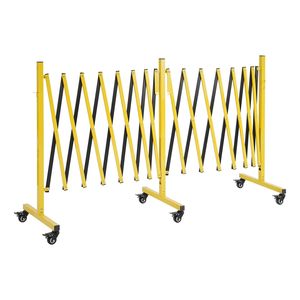 Barriere di Sicurezza Industriali Pieghevoli Portatili da 25FT, Espandibili, Flessibili, con Ruote Bloccabili per il Controllo del Traffico - Product Image 1