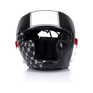 Protège-tête de boxe en cuir PU rouge unisexe, casque de sport protecteur avec fermeture à boucle pour la protection de la tête - Product Image 5
