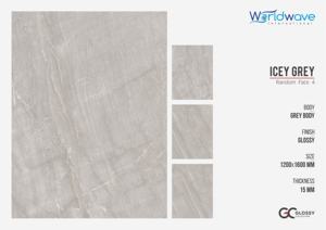 กระเบื้องพอร์ซเลนเคลือบเงาคุณภาพสูงขนาด 1200x1600 มม. สำหรับปูพื้นและผนัง ดีไซน์ทันสมัย ป้องกันแบคทีเรีย และกันลื่น - Product Image 2