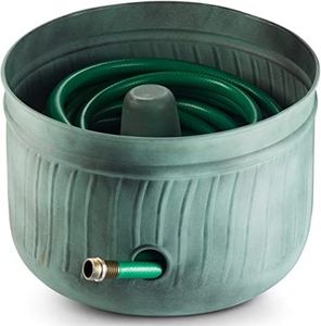 Elegante Soporte para Manguera de Jardín con Poste Central, Color Verde Salvia, Organizador de Tuberías de Agua para Exteriores - Product Image 1