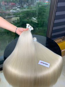 No Tangle Natural Straight Vietnamese Hanoi Virgin Human Hair Bulk Super Double Drawn 100g Strong Silky <b>Bleached</b> All Colors - Product Image 2