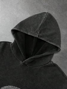 Mens oversized <b>hoodie</b> streetwear casual <b>gym</b> wear drop shoulder heavy weight pullover winter - Product Image 2