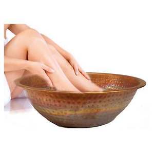 Bol à pédicure en cuivre martelé pour le bien-être et les soins des ongles dans les spas et à domicile, prix de gros raisonnable directement de l'usine - Product Image 2