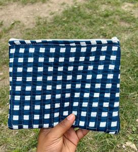 Hot Sale Floral Cotton Quilted Portable Toiletry Flat Pouches Bridesmaid Gifts Proposal Cosmetic Bag Women Small Capacity - Product Image 5