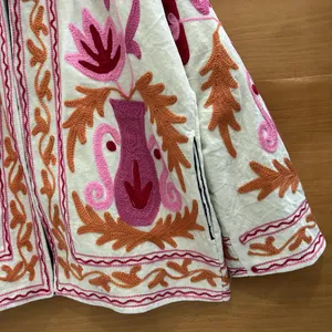 Premium Suzani Embroidered Cotton Velvet Bohemian <b>Hippie</b> Indian Women Winter <b>Jacket</b> Unisex Breathable Outerwear - Product Image 6