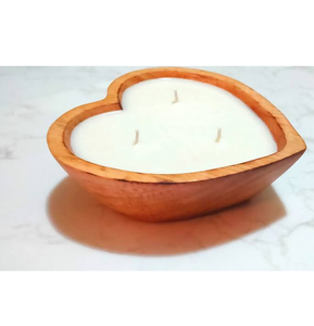 Wood <b>Candle</b> Dough Bowl Wooden Dough Bowl Decorative Heart Shape for <b>Candle</b> Making Wedding Dough Bowl - Product Image 1