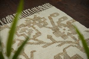 Alfombra Botánica de Yute y Lana Tejida a Mano al por Mayor para Decoración de Hoteles, Salas de Estar y Hogares - Product Image 5
