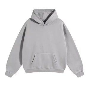 Sudadera con Capucha Personalizada para Hombre, Corte Regular, Hombros Caídos, 100% Algodón, Gruesa, Lisa, Lavada, para Otoño, para Impresión de Logotipo - Product Image 1