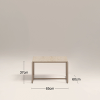 Ensemble de canapés de jardin minimaliste avec coussins rayés beiges, structure en aluminium, design durable, canapés une place et table basse