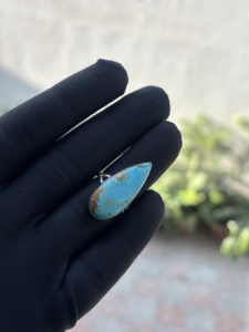 Peruvian <b>Blue</b> <b>Opal</b> Pear Gemstone <b>Ring</b> 925 Sterling Silver Handmade Unique <b>Blue</b> Jewelry October Birthstone Gift for Birthday - Product Image 4