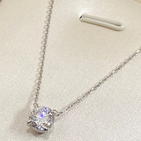Pendentif en diamant brillant cultivé en laboratoire VEER DIAMOND, couleur D E F, clarté VVS VS, or jaune rose blanc massif, luxe, haute joaillerie