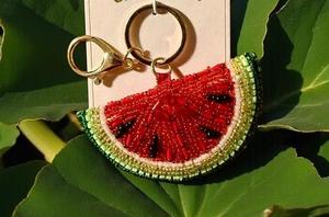 Handmade Beaded Pink Flower Keychain Cute Floral <b>Bag</b> Charm Gift - Product Image 2