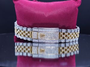 Montre analogique unisexe de luxe avec mouvement ETA, bracelet en acier inoxydable, cadran en verre et moissanite, dernier design 2026 - Product Image 3